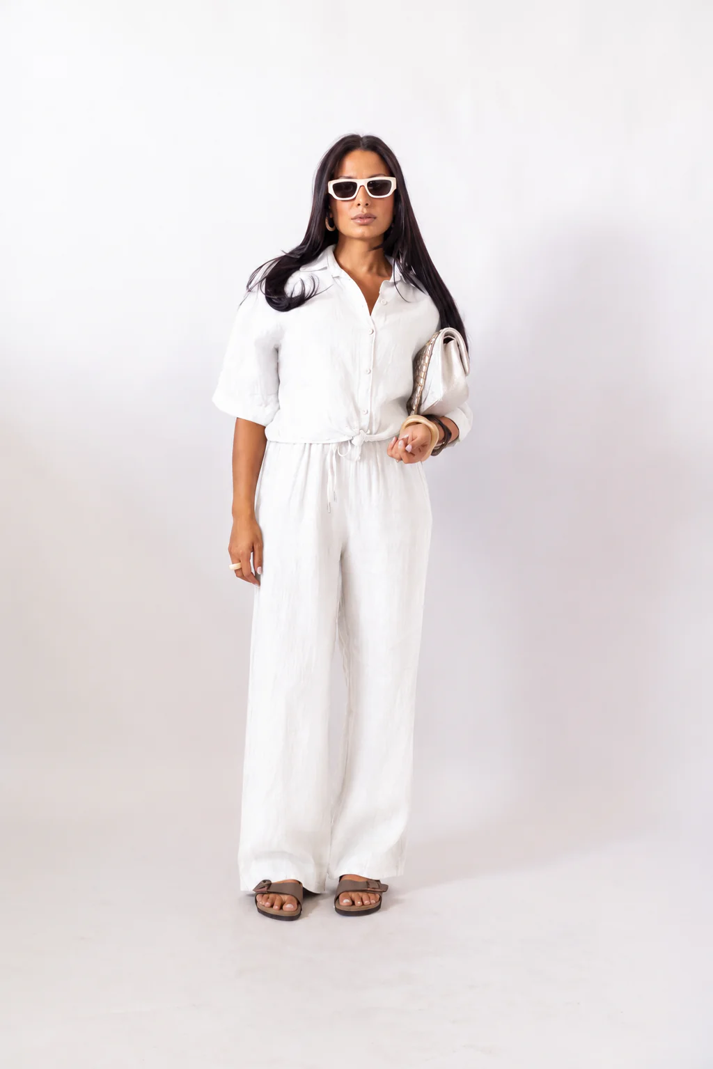 Camicia In Lino Crop - Image 2
