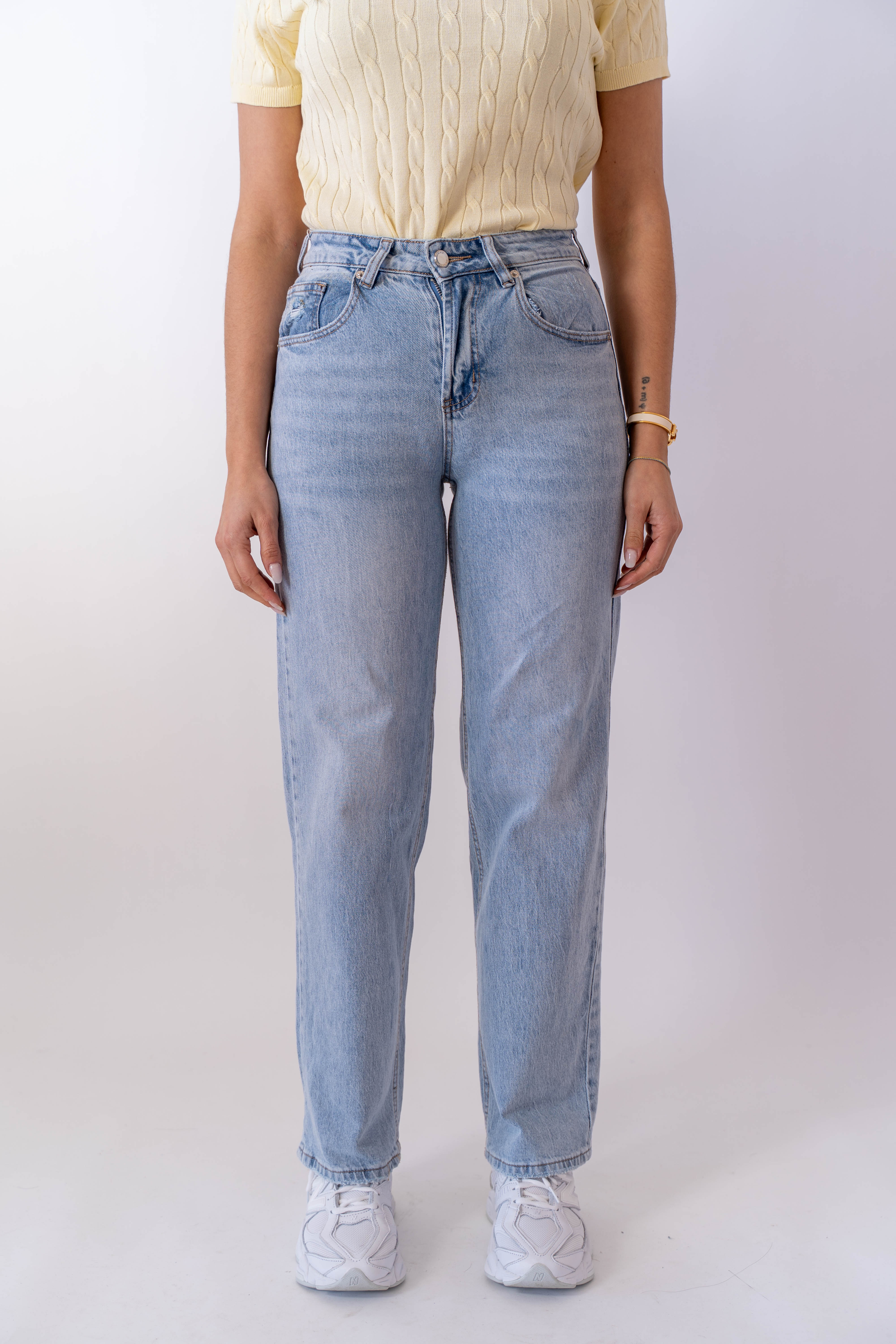 Jeans Con Tasca In Strass