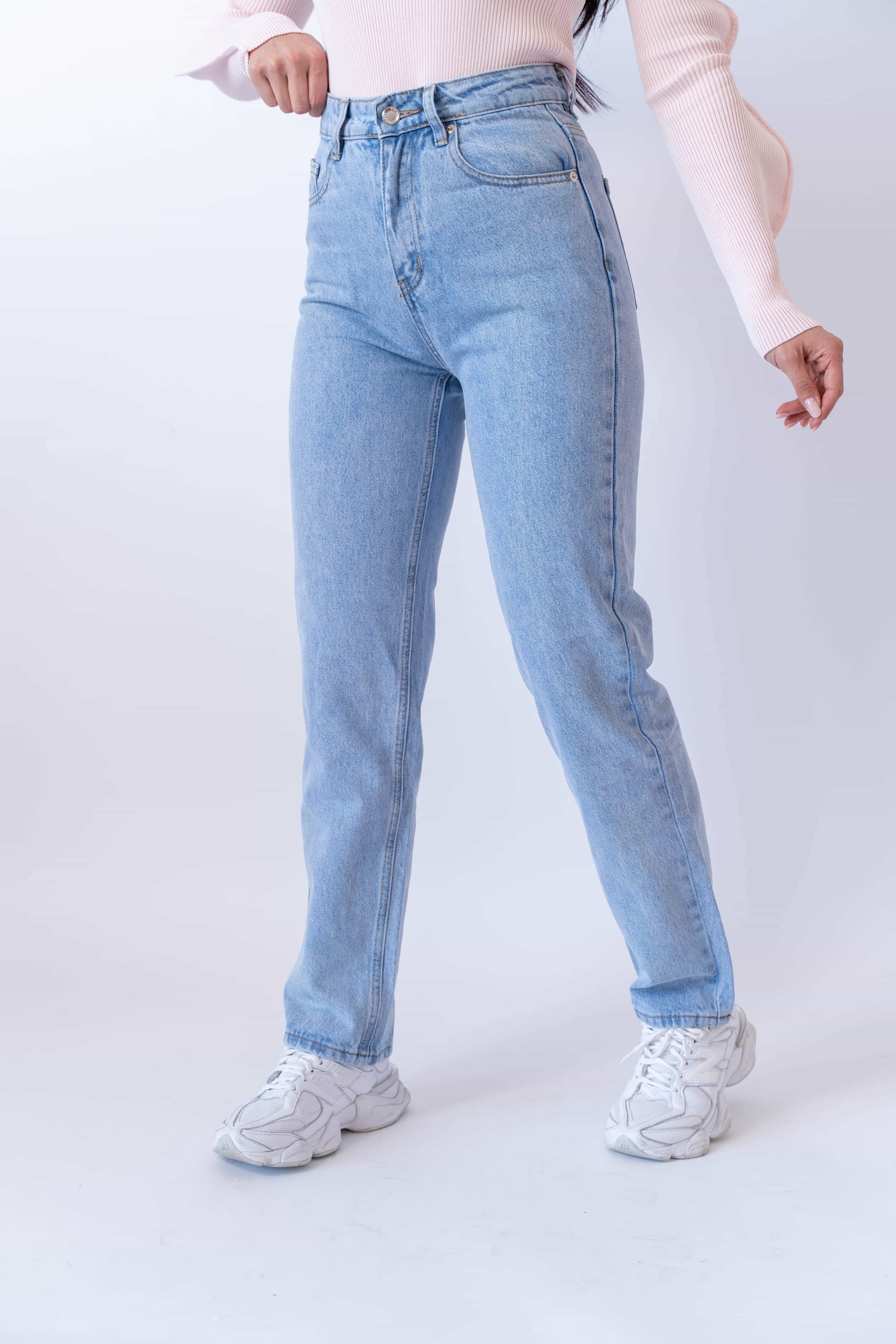 Jeans Mom Fit Denim Chiaro - Image 2