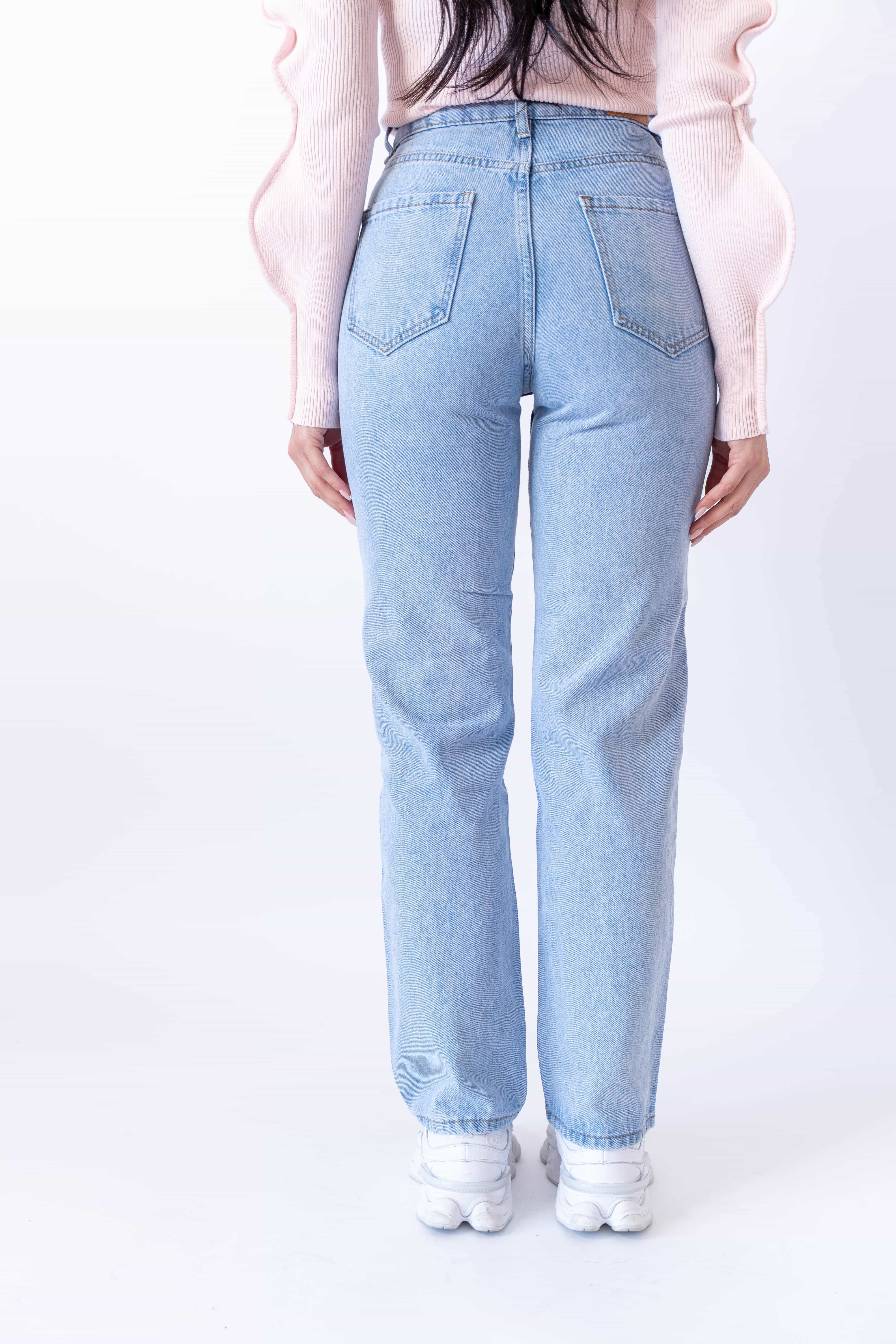 Jeans Mom Fit Denim Chiaro - Image 3