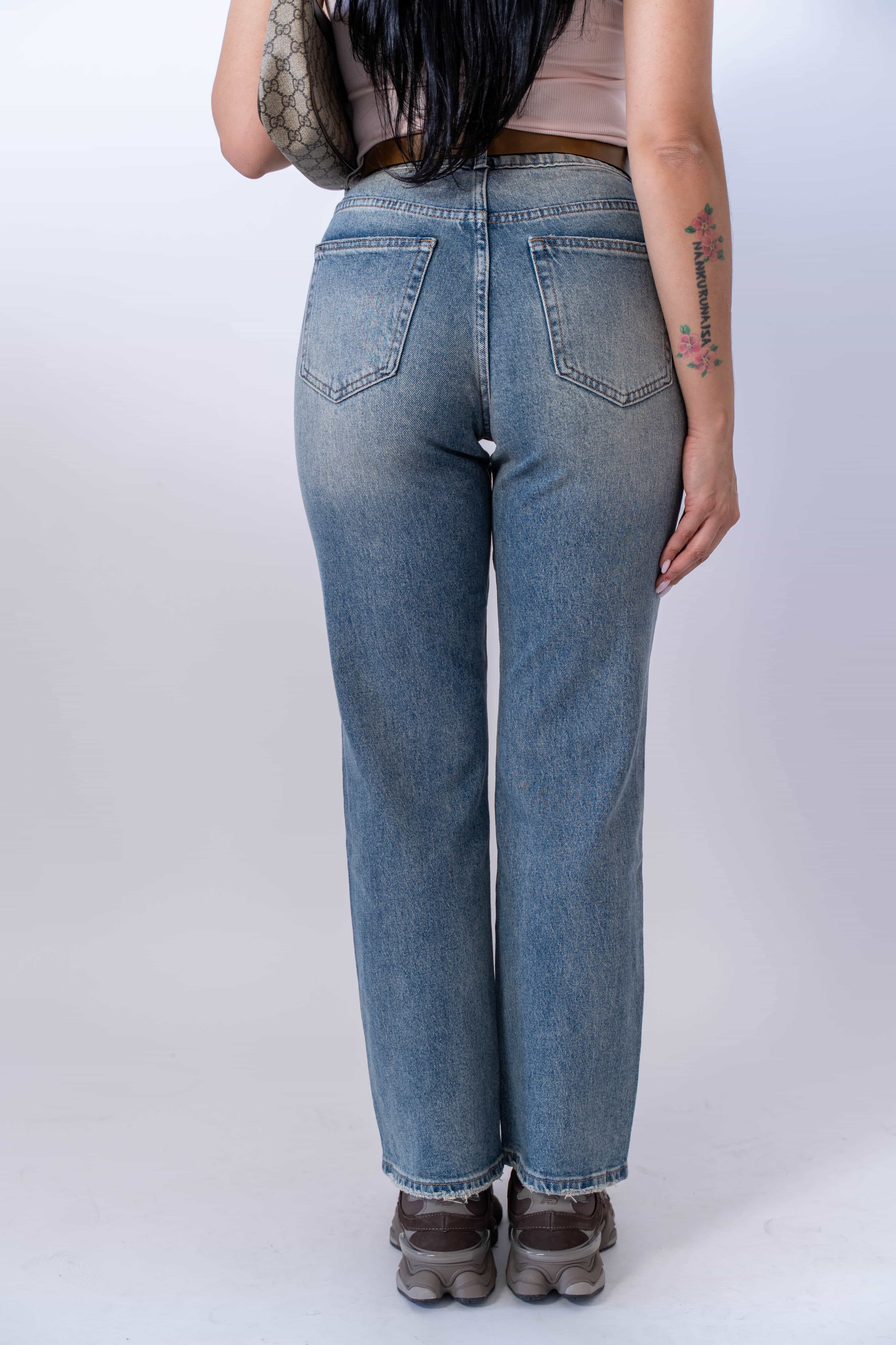 Jeans Wide Leg Con Cintura - Image 3