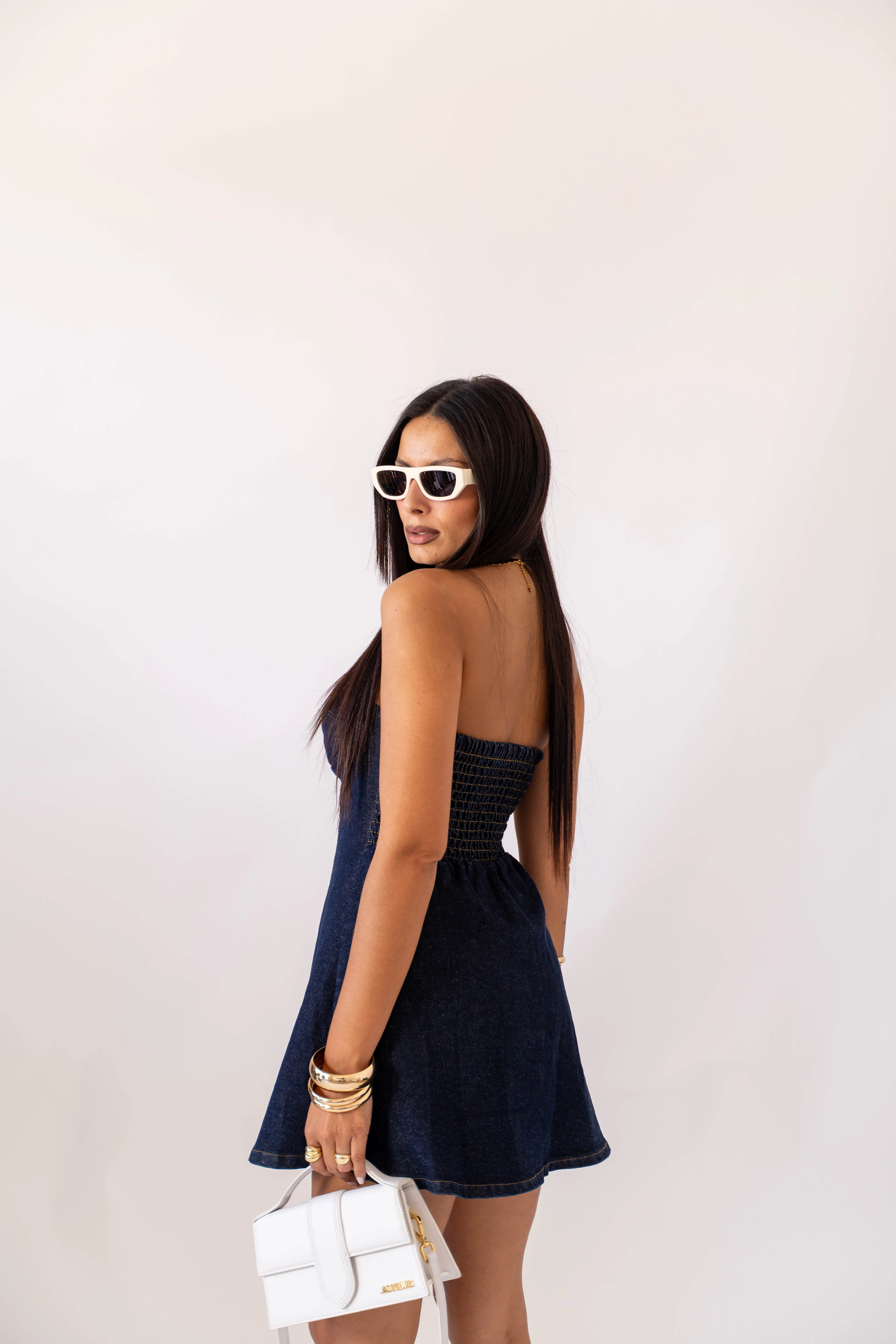 Mini Dress In Denim - Image 2